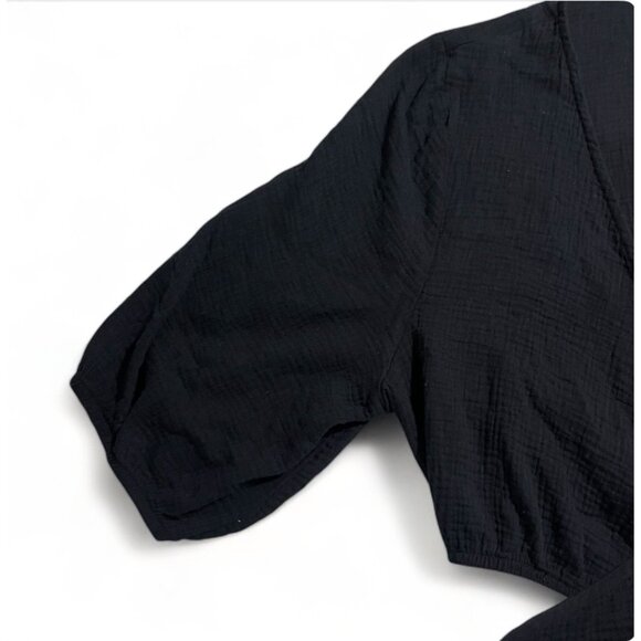 COTTON:ON Women's Curve Woven Tie Front Puff Sleeve Top, Size 18, New - Picture 3 of 10